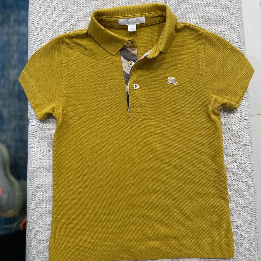 Burberry Kids Polo Shirt - Mustard Yellow